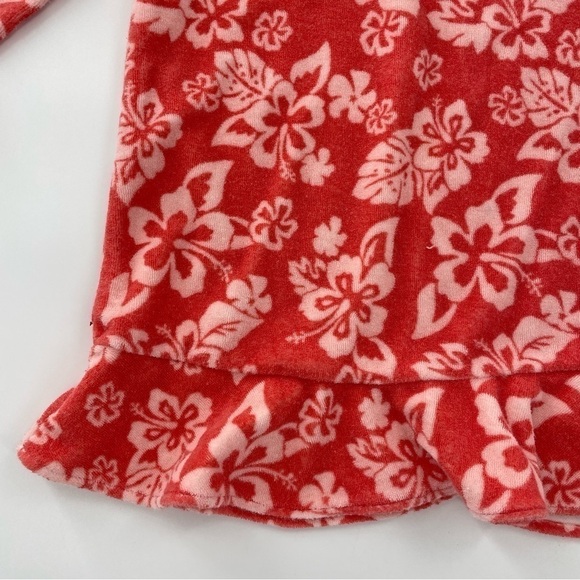 Janie & Jack Terry Cloth Floral Ruffle hem Dress or swim coverup - Picture 2 of 11